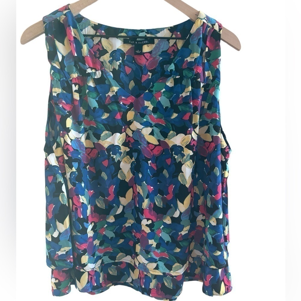 Zac & Rachel NWT Artistic Multicolor top sleeveless -work casual
